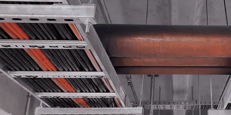 Inverted Cable Tray Installation